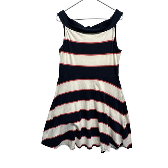 Tommy Hilfiger Nautical Stripe Fit & Flare Dress | Size L - Picture 1 of 9